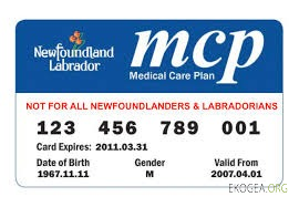 Carte d'assurance médicale de Terre Neuve et Labrador